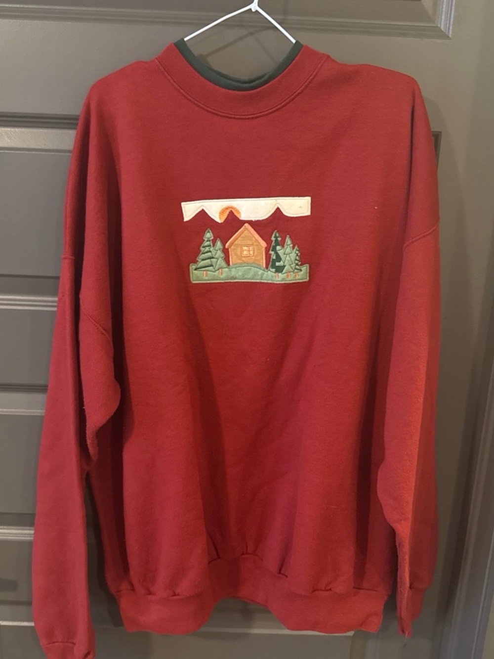 Vintage MC Sportswear Cabin in the Woods Crewneck Sweatshirt 2XL